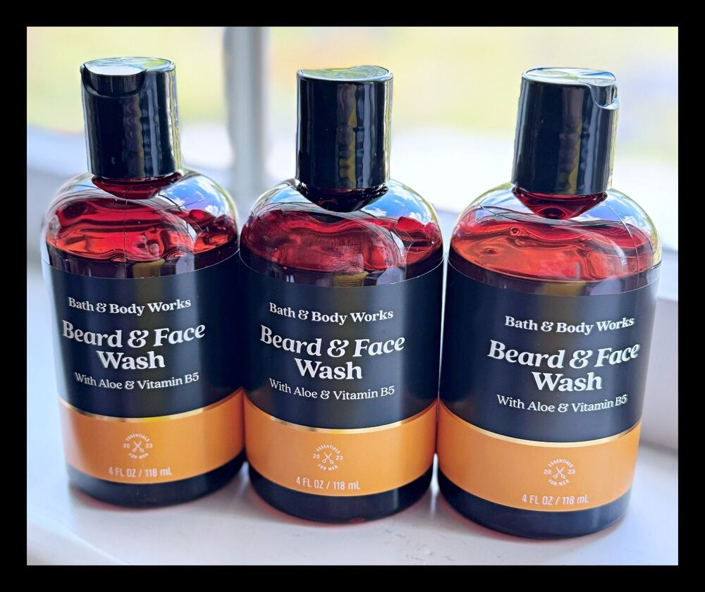 Bath & Body Works 4 oz Men’s Grooming Beard & Face Wash with Aloe Vitamin B5 x3